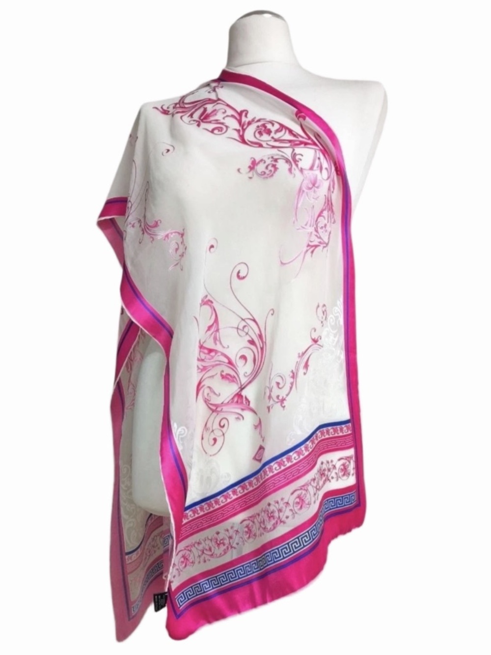 Pink Versace Silk Scarf / Shawl - Picture 3 of 8
